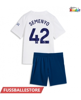 Günstige Manchester City Antoine Semenyo #42 3rd trikot Kinder 2026-27 Kurzarm (+ Kurze Hosen)